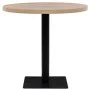 Round MDF and steel bistro bar table 80x75 cm oak color by , Kitchen and dining tables - Ref: Foro24-245613, Price: 135,90 €,...