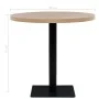 Round MDF and steel bistro bar table 80x75 cm oak color by , Kitchen and dining tables - Ref: Foro24-245613, Price: 135,90 €,...