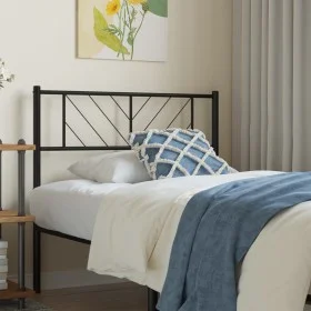 Cabecero de metal negro 90 cm de , Cabeceros y pies de cama - Ref: Foro24-372207, Precio: 27,94 €, Descuento: %