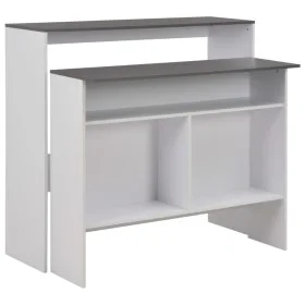 Bartisch mit 2 weißen und grauen Platten 130x40x120 cm von , Küchen- und Esstische - Ref: Foro24-280221, Preis: 185,63 €, Rab...