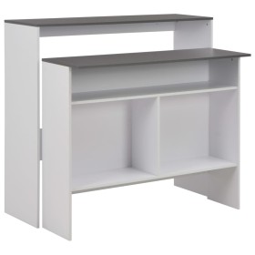 Bartisch mit 2 weißen und grauen Platten 130x40x120 cm von , Küchen- und Esstische - Ref: Foro24-280221, Preis: 182,00 €, Rab...