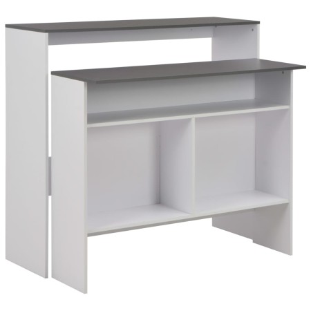 Bartisch mit 2 weißen und grauen Platten 130x40x120 cm von , Küchen- und Esstische - Ref: Foro24-280221, Preis: 182,00 €, Rab...