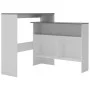 Bar table with 2 white and gray tops 130x40x120 cm by , Kitchen and dining tables - Ref: Foro24-280221, Price: 185,63 €, Disc...