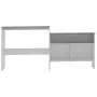 Bar table with 2 white and gray tops 130x40x120 cm by , Kitchen and dining tables - Ref: Foro24-280221, Price: 185,63 €, Disc...