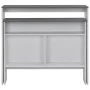 Mesa de bar con 2 tableros blanco y gris 130x40x120 cm de , Mesas de cocina y de comedor - Ref: Foro24-280221, Precio: 185,60...