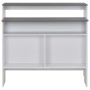 Mesa de bar con 2 tableros blanco y gris 130x40x120 cm de , Mesas de cocina y de comedor - Ref: Foro24-280221, Precio: 182,29...