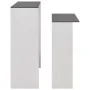 Bar table with 2 white and gray tops 130x40x120 cm by , Kitchen and dining tables - Ref: Foro24-280221, Price: 185,63 €, Disc...