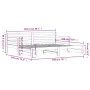 Trundle sofa bed solid white pine wood 90x200 cm by , Beds and slatted bases - Ref: Foro24-836148, Price: 200,34 €, Discount: %