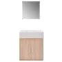 Möbel- und Waschbecken-Set, 3-teilig, in Beige. von vidaXL, Badezimmermöbel - Ref: Foro24-272228, Preis: 131,16 €, Rabatt: %
