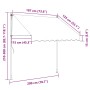 Toldo manual retráctil con LED naranja y marrón 200 cm