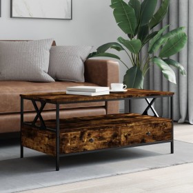 Couchtisch aus geräuchertem Eichenholzwerkstoff, 100 x 51 x 45 cm von , Couchtisch - Ref: Foro24-835301, Preis: 93,64 €, Raba...