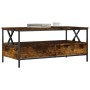 Mesa de centro madera de ingeniería roble ahumado 100x51x45 cm de , Mesas de centro - Ref: Foro24-835301, Precio: 93,64 €, De...