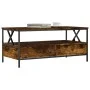 Smoked oak engineered wood coffee table 100x51x45 cm by , Coffee table - Ref: Foro24-835301, Price: 95,05 €, Discount: %