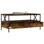 Smoked oak engineered wood coffee table 100x51x45 cm by , Coffee table - Ref: Foro24-835301, Price: 95,05 €, Discount: %