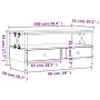 Smoked oak engineered wood coffee table 100x51x45 cm by , Coffee table - Ref: Foro24-835301, Price: 95,05 €, Discount: %