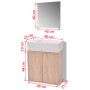 Möbel- und Waschbecken-Set, 3-teilig, in Beige. von vidaXL, Badezimmermöbel - Ref: Foro24-272228, Preis: 137,06 €, Rabatt: %
