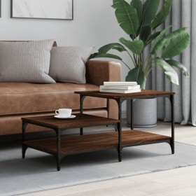 Brown oak plywood coffee table 100x50.5x45 cm by , Coffee table - Ref: Foro24-835383, Price: 39,64 €, Discount: %