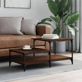Couchtisch aus braunem Eichensperrholz, 100 x 50,5 x 45 cm von , Couchtisch - Ref: Foro24-835383, Preis: 39,64 €, Rabatt: %