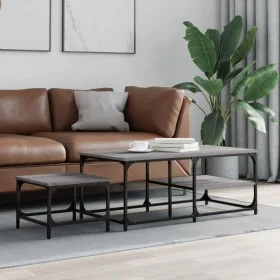 Stackable coffee tables 2 pieces Sonoma gray engineered wood by , Coffee table - Ref: Foro24-835397, Price: 49,56 €, Discount: %