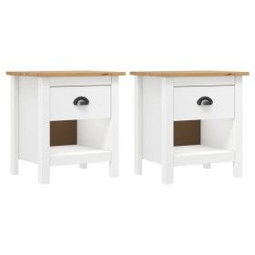 Bedside tables 2 pcs Hill solid pine wood 46x35x49.5 cm by vidaXL, Nightstands - Ref: Foro24-288970, Price: 85,00 €, Discount: %