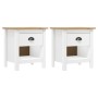 Nachttische 2 Stück Hill massives Kiefernholz 46x35x49,5 cm von vidaXL, Nachttische - Ref: Foro24-288970, Preis: 85,00 €, Rab...