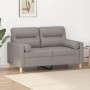 2-seater sofa with taupe gray fabric cushions 120 cm by , Sofas - Ref: Foro24-3200820, Price: 213,52 €, Discount: %