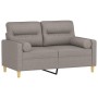 2-seater sofa with taupe gray fabric cushions 120 cm by , Sofas - Ref: Foro24-3200820, Price: 213,52 €, Discount: %