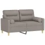 2-seater sofa with taupe gray fabric cushions 120 cm by , Sofas - Ref: Foro24-3200820, Price: 243,25 €, Discount: %