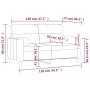 2-Sitzer-Sofa mit taupegrauen Stoffkissen 120 cm von , Sofas - Ref: Foro24-3200820, Preis: 243,25 €, Rabatt: %