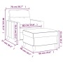 Armchair with footstool in gray taupe fabric, 60 cm. by , Sofas - Ref: Foro24-3201072, Price: 183,57 €, Discount: %