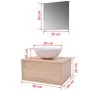Beige 3-piece furniture and sink set by vidaXL, Bathroom furniture - Ref: Foro24-272226, Price: 118,18 €, Discount: %