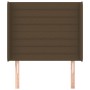 Headboard with dark brown fabric ears 103x16x118/128 cm by , Headboards and footboards - Ref: Foro24-3119713, Price: 75,37 €,...