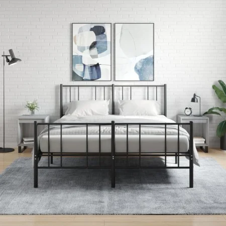 Mesita de noche 2 uds madera ingeniería gris Sonoma 40x35x50 cm de , Mesitas de noche - Ref: Foro24-830745, Precio: 48,36 €, ...