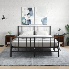 Bedside tables 2 units engineered wood brown oak 40x35x50 cm by , Nightstands - Ref: Foro24-830747, Price: 46,48 €, Discount: %