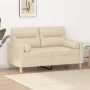 2-seater sofa with cream fabric cushions 120 cm by , Sofas - Ref: Foro24-3200815, Price: 233,87 €, Discount: %