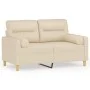 2-seater sofa with cream fabric cushions 120 cm by , Sofas - Ref: Foro24-3200815, Price: 233,87 €, Discount: %