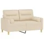 2-seater sofa with cream fabric cushions 120 cm by , Sofas - Ref: Foro24-3200815, Price: 233,87 €, Discount: %