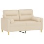 Sofá de 2 plazas con cojines tela color crema 120 cm de , Sofás - Ref: Foro24-3200815, Precio: 237,92 €, Descuento: %
