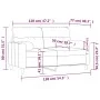 2-seater sofa with cream fabric cushions 120 cm by , Sofas - Ref: Foro24-3200815, Price: 233,87 €, Discount: %