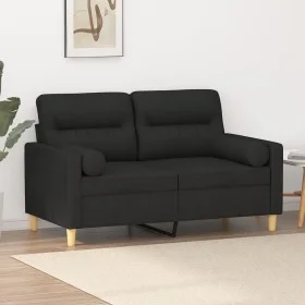 2-seater sofa with black fabric cushions, 120 cm. by , Sofas - Ref: Foro24-3200817, Price: 224,02 €, Discount: %