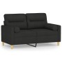 2-Sitzer-Sofa mit schwarzen Stoffkissen 120 cm von , Sofas - Ref: Foro24-3200817, Preis: 200,27 €, Rabatt: %