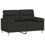 2-Sitzer-Sofa mit schwarzen Stoffkissen 120 cm von , Sofas - Ref: Foro24-3200817, Preis: 200,27 €, Rabatt: %