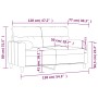2-Sitzer-Sofa mit schwarzen Stoffkissen 120 cm von , Sofas - Ref: Foro24-3200817, Preis: 200,27 €, Rabatt: %
