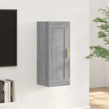Engineered wood Sonoma gray wall cabinet 35x34x90 cm by , Shelves and shelves - Ref: Foro24-817451, Price: 43,68 €, Discount: %