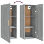 Engineered wood Sonoma gray wall cabinet 35x34x90 cm by , Shelves and shelves - Ref: Foro24-817451, Price: 44,15 €, Discount: %
