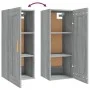 Engineered wood Sonoma gray wall cabinet 35x34x90 cm by , Shelves and shelves - Ref: Foro24-817451, Price: 43,68 €, Discount: %