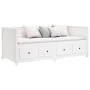 Sofá cama de madera maciza de pino blanco 100x200 cm de , Camas y somieres - Ref: Foro24-820897, Precio: 371,11 €, Descuento: %