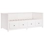 Sofá cama de madera maciza de pino blanco 100x200 cm de , Camas y somieres - Ref: Foro24-820897, Precio: 376,49 €