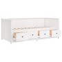 Schlafsofa aus massivem weißem Kiefernholz, 100 x 200 cm von , Betten und Lattenroste - Ref: Foro24-820897, Preis: 376,61 €, ...