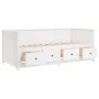 Sofá cama de madera maciza de pino blanco 100x200 cm de , Camas y somieres - Ref: Foro24-820897, Precio: 371,11 €, Descuento: %